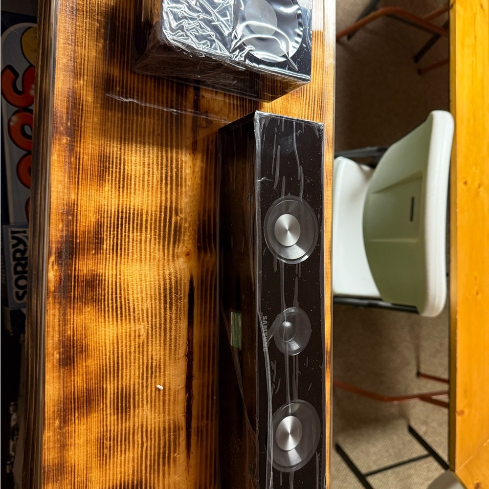 Samsung Black Soundbar with Silver Accents